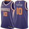 Purple Fred Taylor SUNS #10 Twill Basketball Jersey FREE SHIPPING