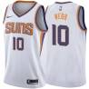 White2 Jeff Webb SUNS #10 Twill Basketball Jersey FREE SHIPPING