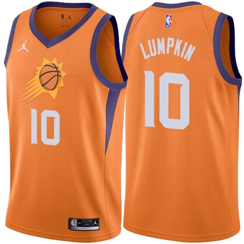 Orange Phil Lumpkin SUNS #10 Twill Basketball Jersey FREE SHIPPING