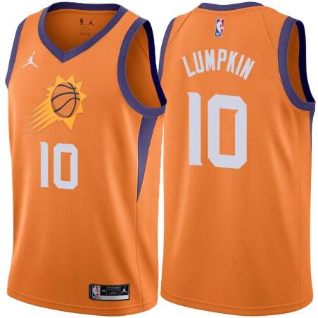 Orange Phil Lumpkin SUNS #10 Twill Basketball Jersey FREE SHIPPING