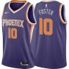 Purple Rod Foster SUNS #10 Twill Basketball Jersey FREE SHIPPING