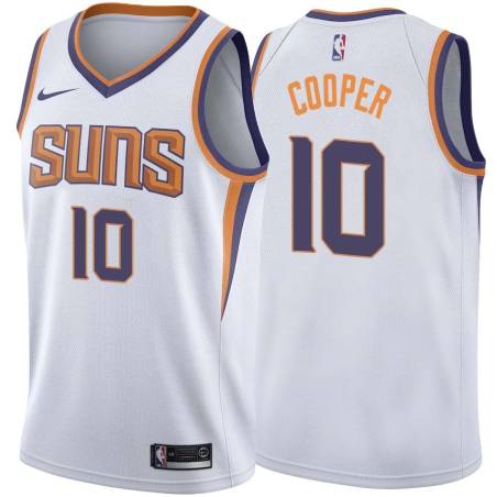 White2 Duane Cooper SUNS #10 Twill Basketball Jersey FREE SHIPPING