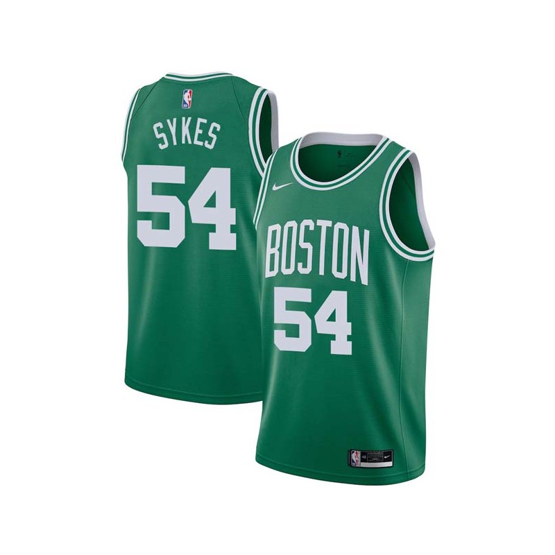 Green Larry Sykes Twill Basketball Jersey -Celtics #54 Sykes Twill Jerseys, FREE SHIPPING