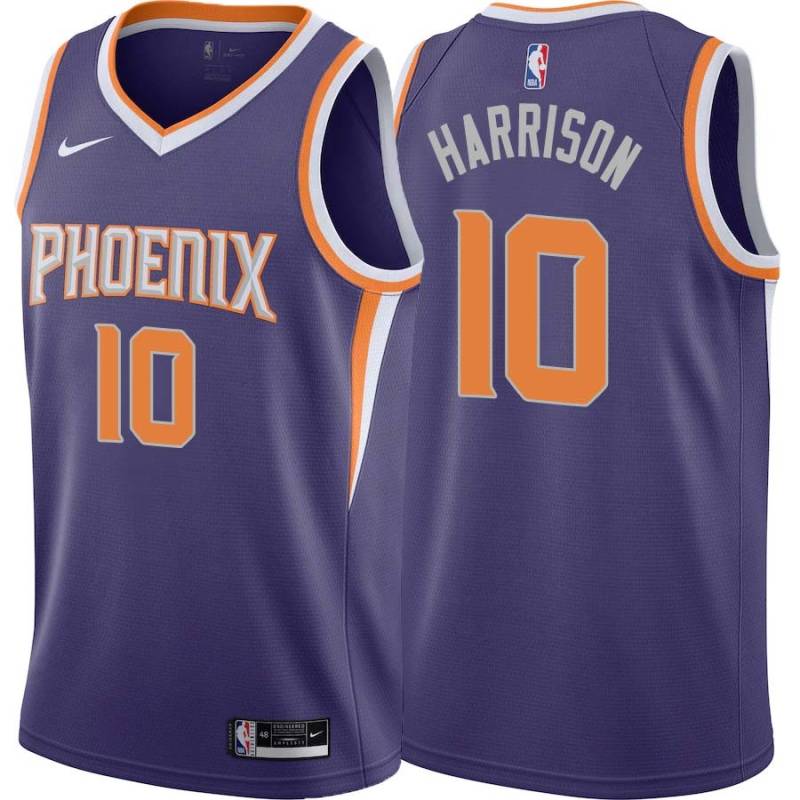 Purple Shaquille Harrison SUNS #10 Twill Basketball Jersey FREE SHIPPING