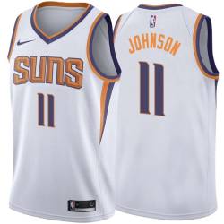 White2 Neil Johnson SUNS #11 Twill Basketball Jersey FREE SHIPPING