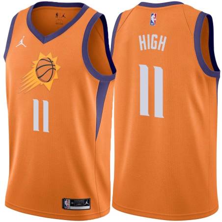 Orange Johnny High SUNS #11 Twill Basketball Jersey FREE SHIPPING