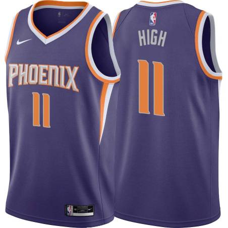 Purple Johnny High SUNS #11 Twill Basketball Jersey FREE SHIPPING