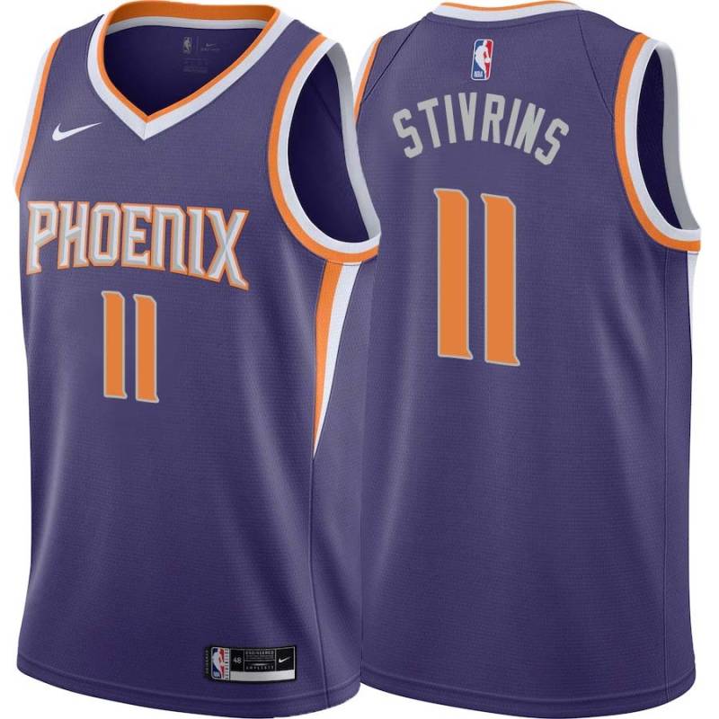 Purple Alex Stivrins SUNS #11 Twill Basketball Jersey FREE SHIPPING