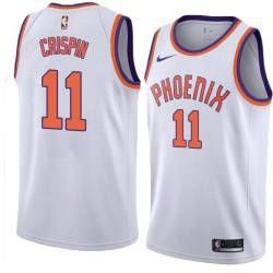 White Joe Crispin SUNS #11 Twill Basketball Jersey FREE SHIPPING