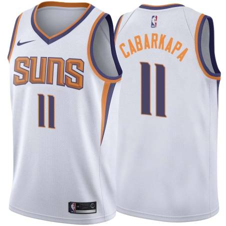 White2 Zarko Cabarkapa SUNS #11 Twill Basketball Jersey FREE SHIPPING