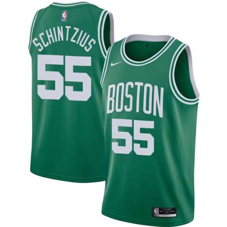 Green Dwayne Schintzius Twill Basketball Jersey -Celtics #55 Schintzius Twill Jerseys, FREE SHIPPING