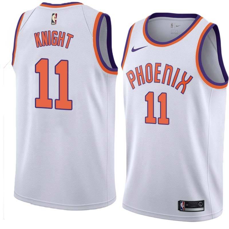 White Brandon Knight SUNS #11 Twill Basketball Jersey FREE SHIPPING