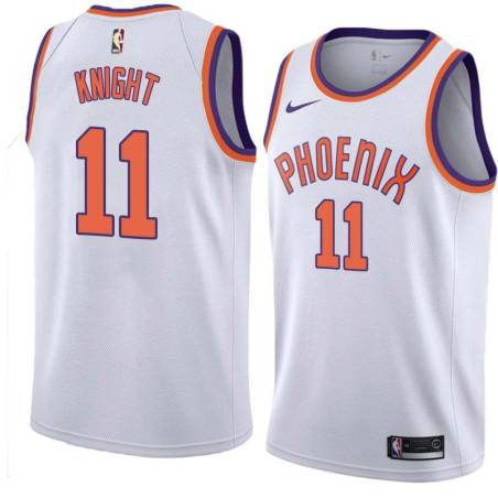 White Brandon Knight SUNS #11 Twill Basketball Jersey FREE SHIPPING