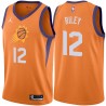 Orange Pat Riley SUNS #12 Twill Basketball Jersey FREE SHIPPING