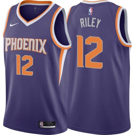 Purple Pat Riley SUNS #12 Twill Basketball Jersey FREE SHIPPING