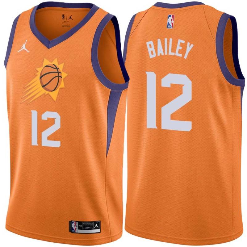 Orange Toby Bailey SUNS #12 Twill Basketball Jersey FREE SHIPPING