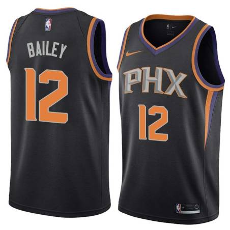 Black Toby Bailey SUNS #12 Twill Basketball Jersey FREE SHIPPING