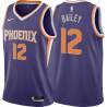 Purple Toby Bailey SUNS #12 Twill Basketball Jersey FREE SHIPPING