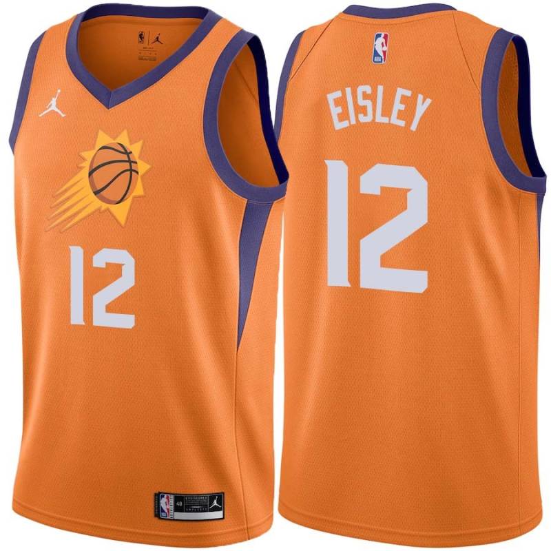 Orange Howard Eisley SUNS #12 Twill Basketball Jersey FREE SHIPPING