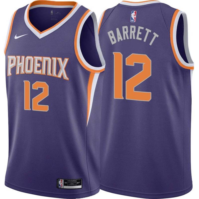 Purple Andre Barrett SUNS #12 Twill Basketball Jersey FREE SHIPPING