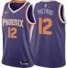 Purple Mickael Pietrus SUNS #12 Twill Basketball Jersey FREE SHIPPING