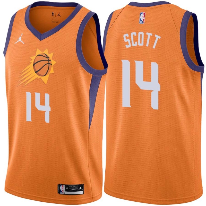 Orange Alvin Scott SUNS #14 Twill Basketball Jersey FREE SHIPPING