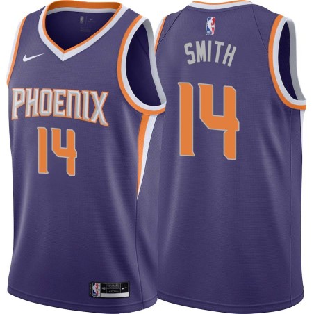 Purple Tony Smith SUNS #14 Twill Basketball Jersey FREE SHIPPING