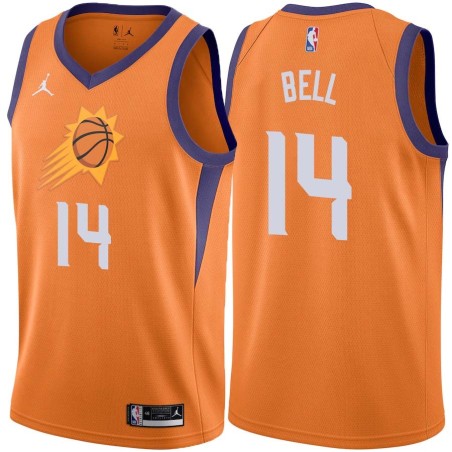 Orange Charlie Bell SUNS #14 Twill Basketball Jersey FREE SHIPPING