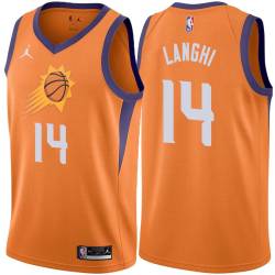 Orange Dan Langhi SUNS #14 Twill Basketball Jersey FREE SHIPPING