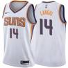 White2 Dan Langhi SUNS #14 Twill Basketball Jersey FREE SHIPPING