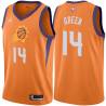 Orange Gerald Green SUNS #14 Twill Basketball Jersey FREE SHIPPING