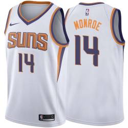 White2 Greg Monroe SUNS #14 Twill Basketball Jersey FREE SHIPPING