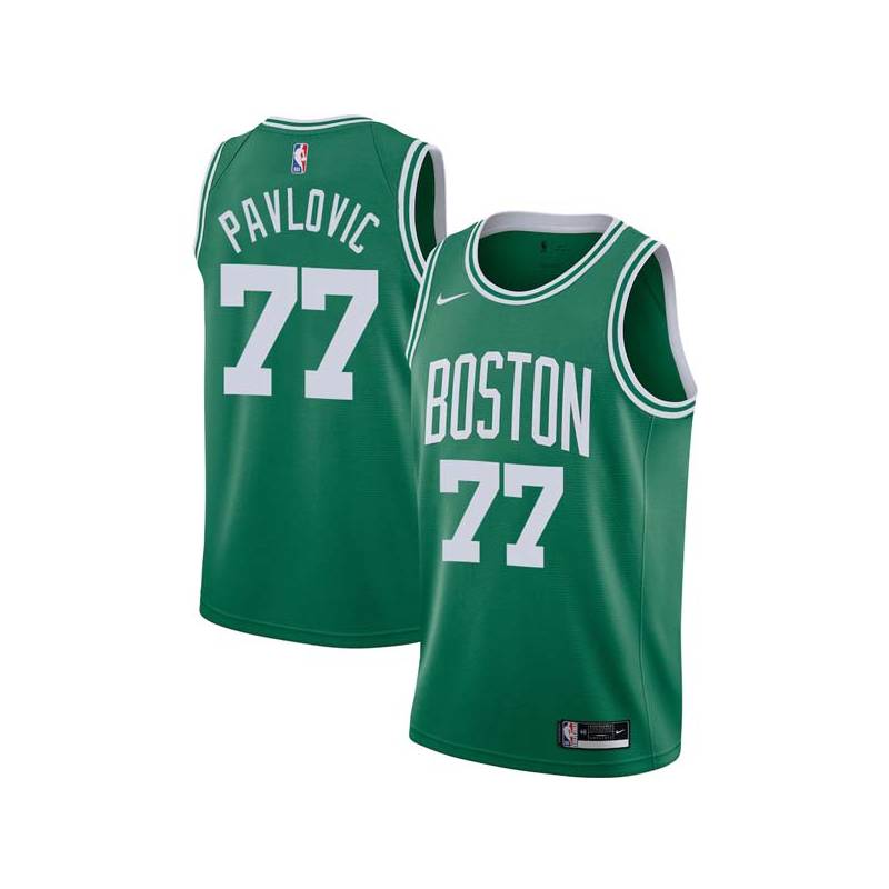 Green Sasha Pavlovic Twill Basketball Jersey -Celtics #77 Pavlovic Twill Jerseys, FREE SHIPPING