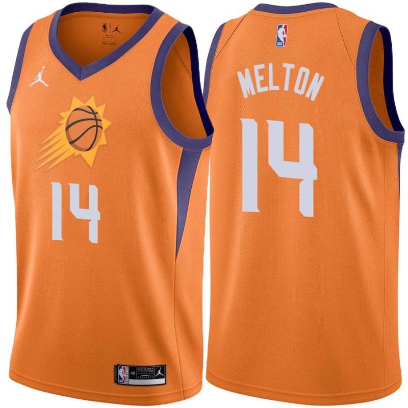 Orange De'Anthony Melton SUNS #14 Twill Basketball Jersey FREE SHIPPING