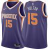 Purple Michael Holton SUNS #15 Twill Basketball Jersey FREE SHIPPING