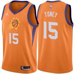 Orange Sedric Toney SUNS #15 Twill Basketball Jersey FREE SHIPPING