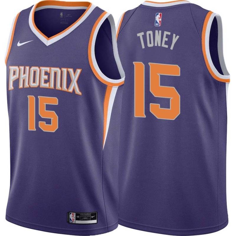 Purple Sedric Toney SUNS #15 Twill Basketball Jersey FREE SHIPPING