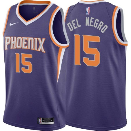 Purple Vinny Del Negro SUNS #15 Twill Basketball Jersey FREE SHIPPING