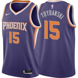 Purple Cezary Trybanski SUNS #15 Twill Basketball Jersey FREE SHIPPING