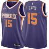 Purple Josh Davis SUNS #15 Twill Basketball Jersey FREE SHIPPING