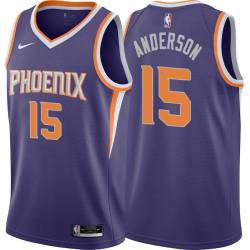 Purple Ryan Anderson SUNS #15 Twill Basketball Jersey FREE SHIPPING