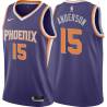 Purple Ryan Anderson SUNS #15 Twill Basketball Jersey FREE SHIPPING