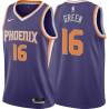 Purple Lamar Green SUNS #16 Twill Basketball Jersey FREE SHIPPING