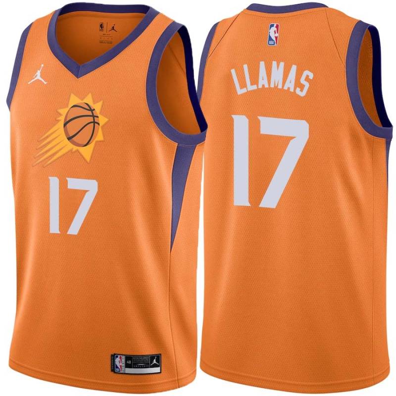 Orange Horacio Llamas Grey SUNS #17 Twill Basketball Jersey FREE SHIPPING