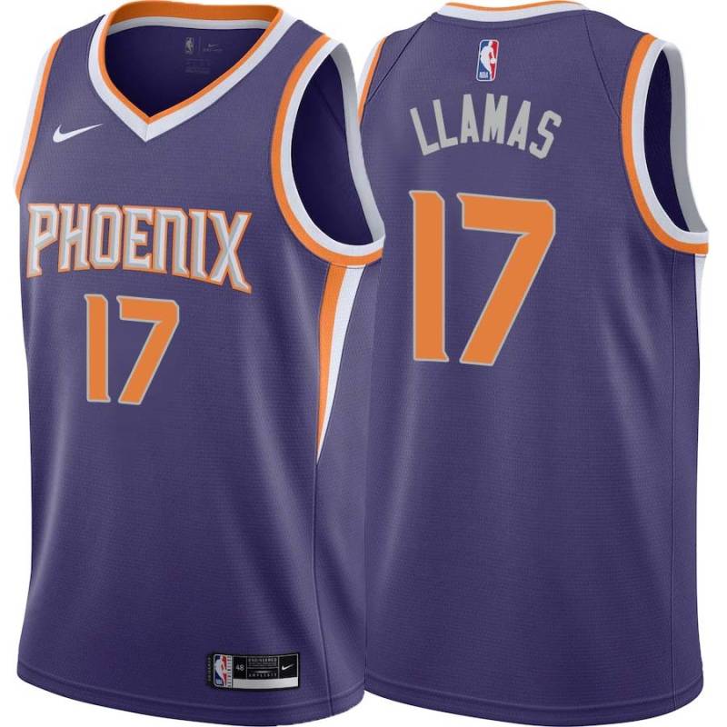 Purple Horacio Llamas Grey SUNS #17 Twill Basketball Jersey FREE SHIPPING