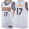 White2 Horacio Llamas Grey SUNS #17 Twill Basketball Jersey FREE SHIPPING