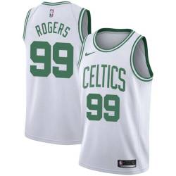 White Roy Rogers Twill Basketball Jersey -Celtics #99 Rogers Twill Jerseys, FREE SHIPPING