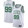 White Roy Rogers Twill Basketball Jersey -Celtics #99 Rogers Twill Jerseys, FREE SHIPPING