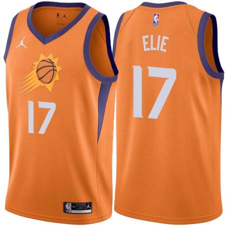 Orange Mario Elie SUNS #17 Twill Basketball Jersey FREE SHIPPING