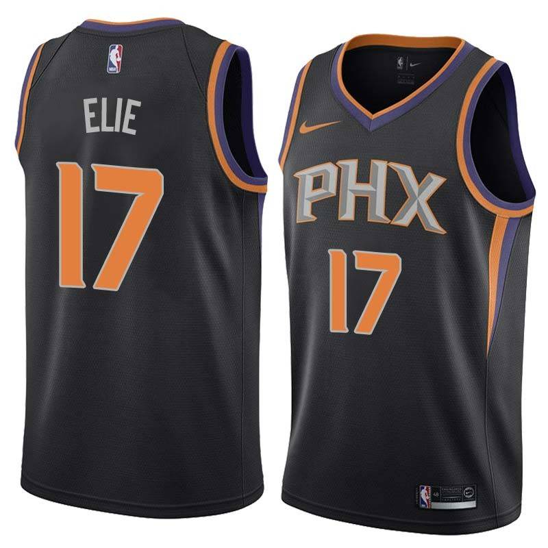 Black Mario Elie SUNS #17 Twill Basketball Jersey FREE SHIPPING